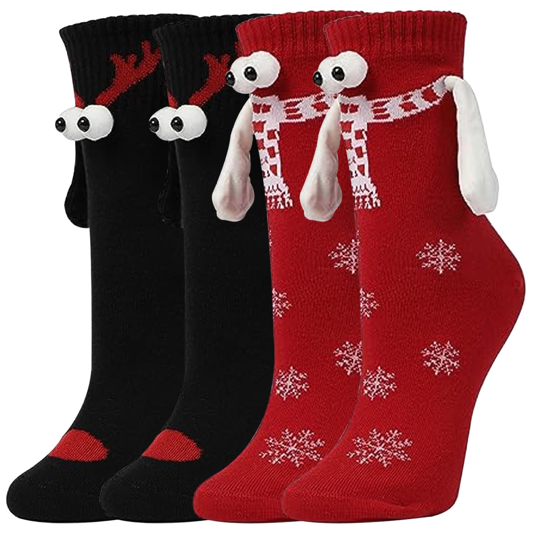Calze Natalizie Magnetiche Con Mani - Taglia Unica, Cotone, Per Coppie E Amici, Regalo Divertente - Foto 8