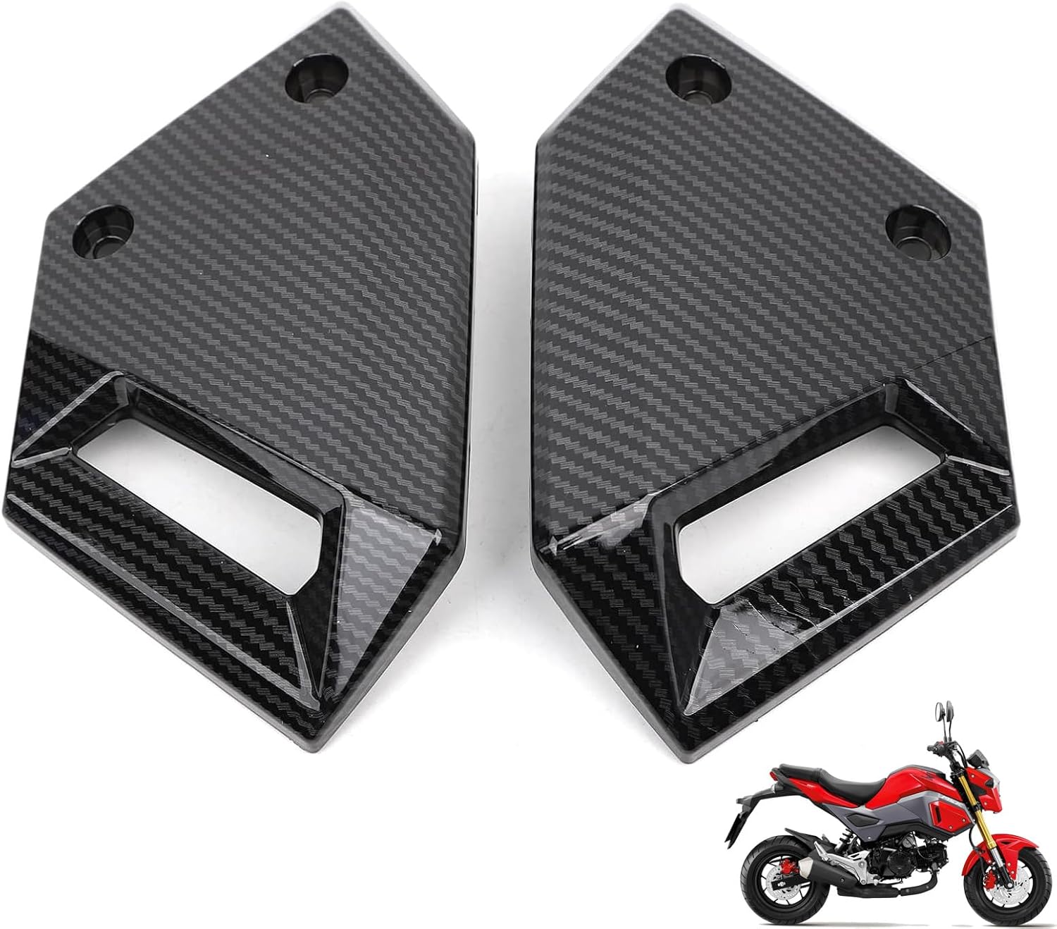 Mokuo Motorcycle Carbon Fibre ABS Bodywork Side Decor Cover Fit For Honda Grom Msx125 SF 2016-2020 Fairings Kit Parts