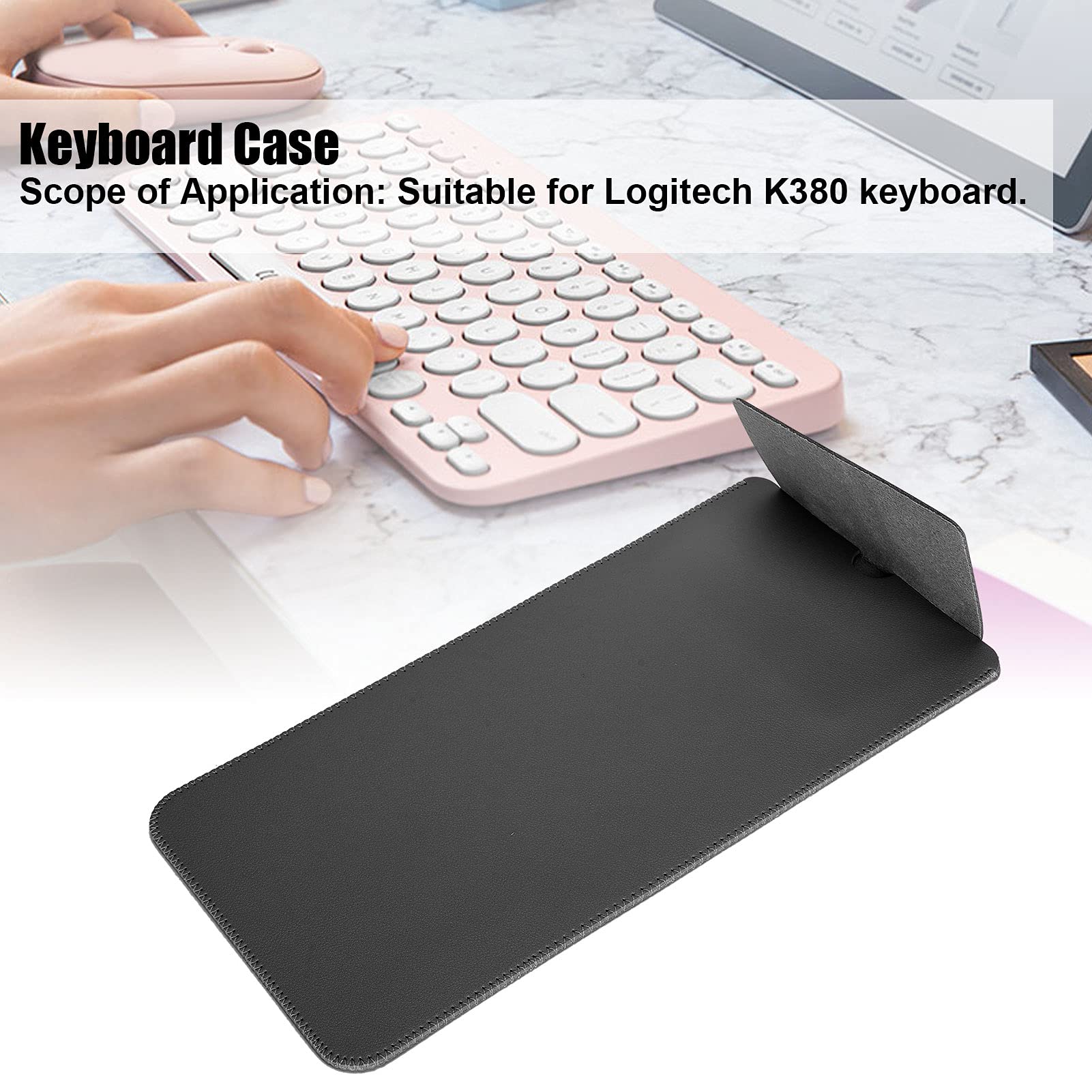 GEEKRIA Custodia per tastiera wireless K380, custodia rigida da viaggio per tastiera senza fili compatta Tenkeyless, compatibile con Logitech K380
