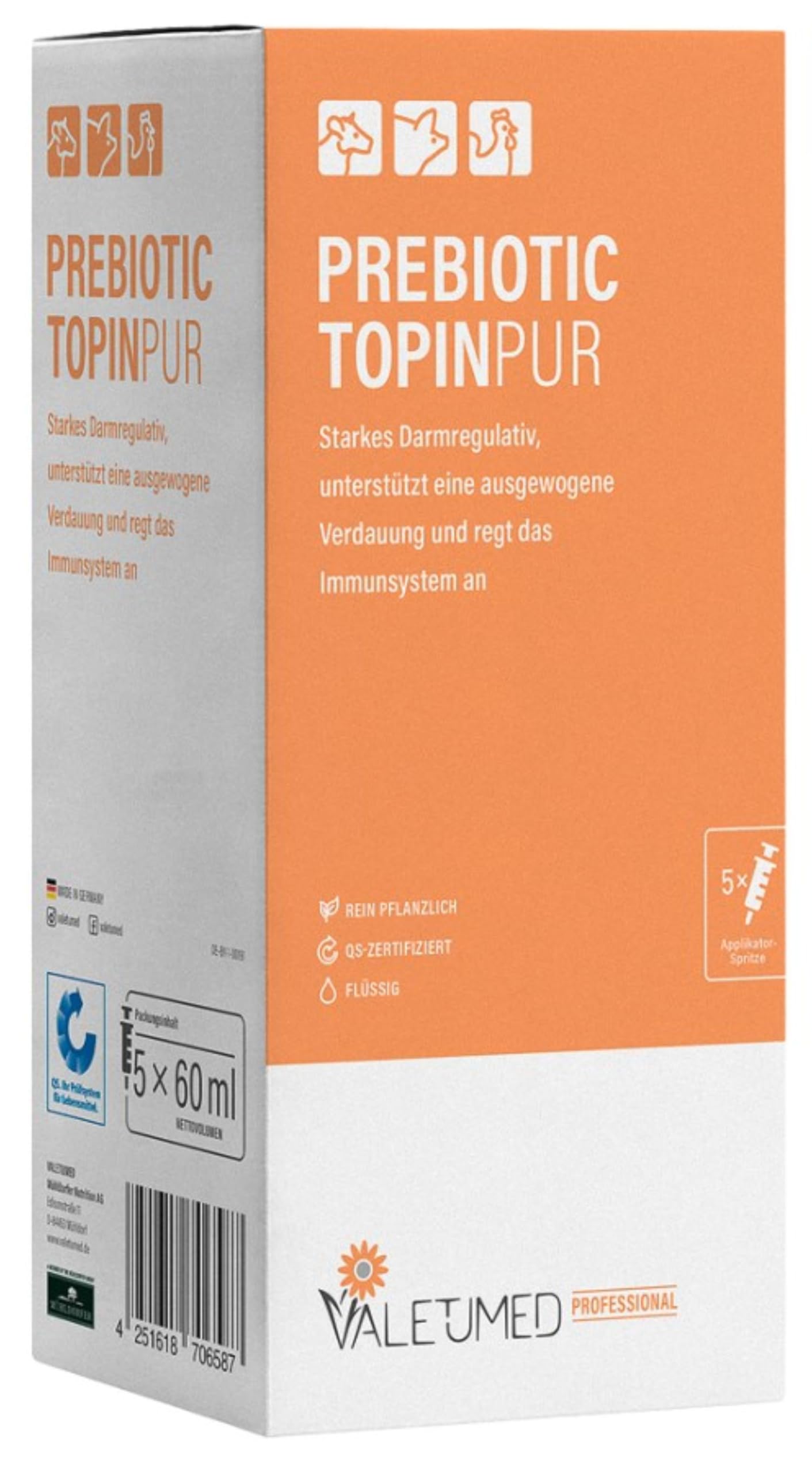 Kerbl Ergänzungsfuttermittel Topinpur Prebiotic 5x60 ml/Doser - 151225