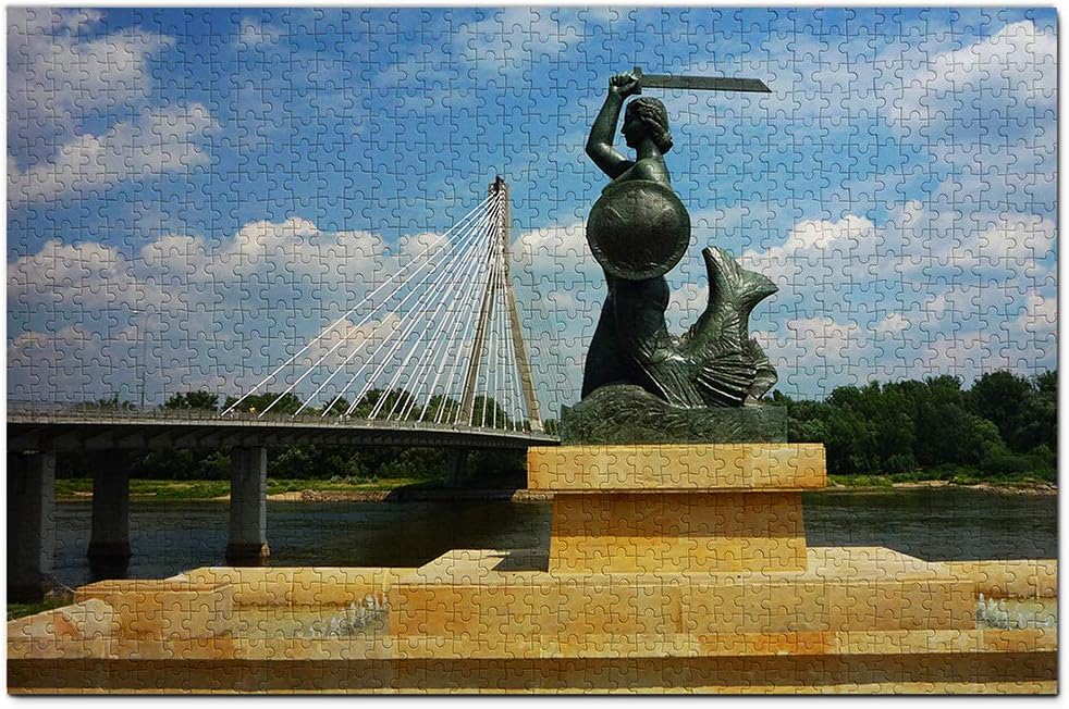 Poland Mermaid of Warsaw Jigsaw Puzzle 1000 Piece Travel Souvenir Wooden