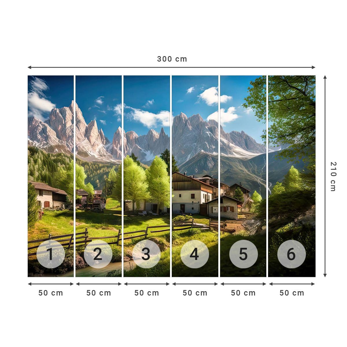 Carta da Parati Vinile in TNT 300x210 cm Architettura Paesaggi - 5814 - WF2