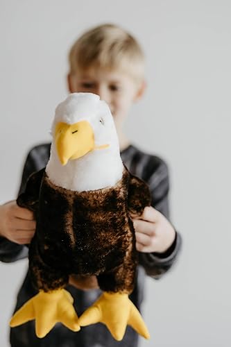 Miniatura 6 de The Petting Zoo Peluche de águila calva, regalos para niños, animales salvajes del zoológico Onez, juguete de peluche de águila calva de 12 pulgadas