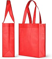 Vista 1 de Pack de 25 bolsas reutilizables para regalos, fiestas, almuerzo., Rojo