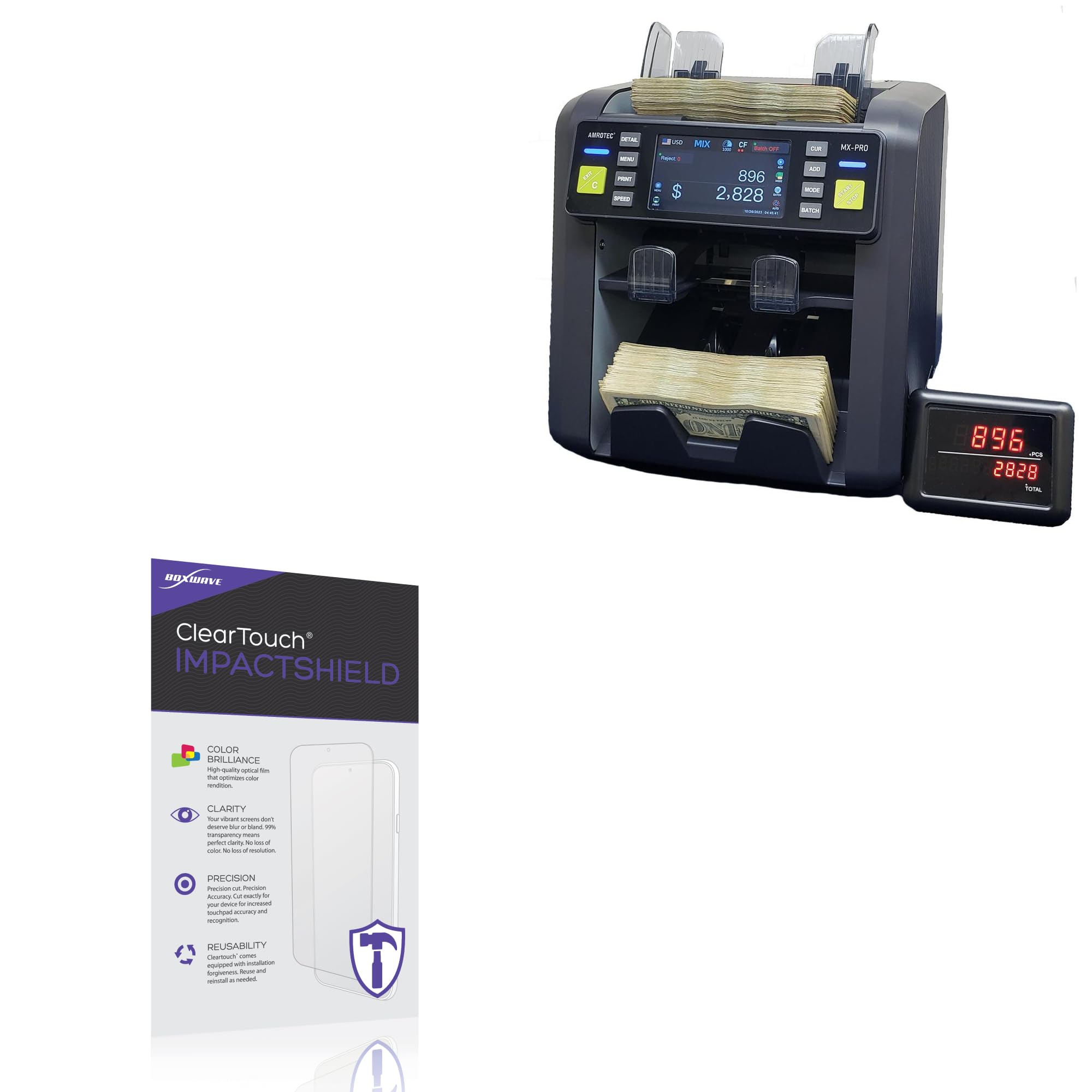 BoxWave Screen Protector Compatible With Amrotec MX-PRO - ClearTouch ImpactShield (2-Pack), Impenetrable Screen Protector Flexible Film