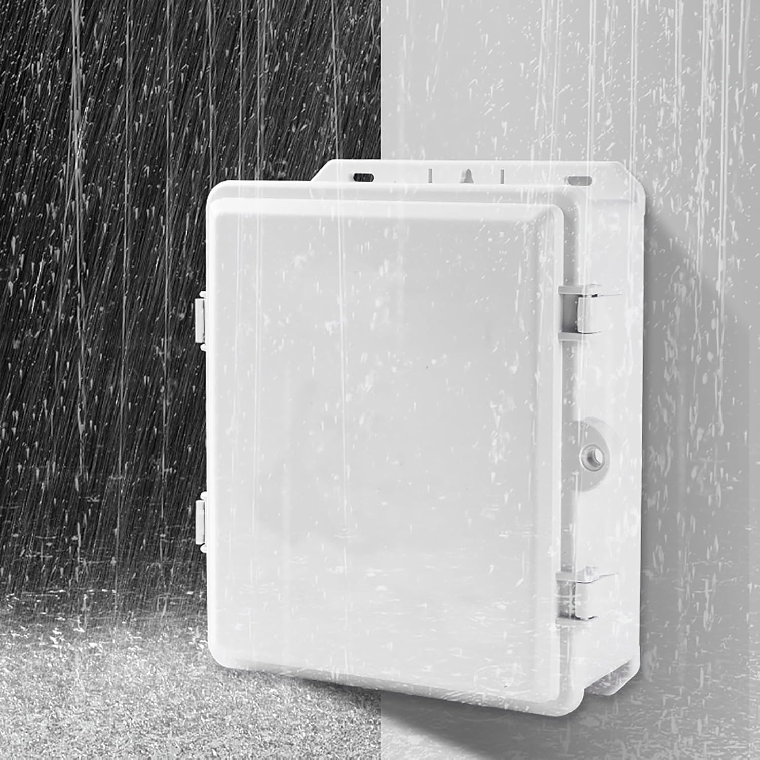 Outdoor Electrical Junction Box ABS Plastic Dustproof Junction Box, Indoor&Outdoor Electrical Enclosure Box, Wall Mounted Rainproof security cameras BOX (12.6*9.06*3.74in) ((9.84 * 7.48 * 3.74in))