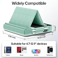 Vista 7 de KDD Tablet Pillow Stand, Multi-Angle Viewing Ipad Holder for Lap, Bed and Desk, Foldable Soft Pad Dock with Stylus Mount Compatible with Ipad Pro