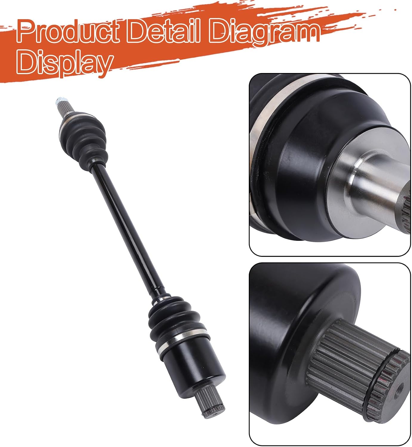 2PCS Rear Left and Right CV Axles Drive Shaft Replacement for Polaris 570 900 900D 1000 Ranger 2013-2017 Replacement for 1332947