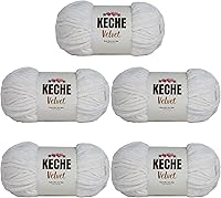 Vista 51 de Keche Hilo de terciopelo para ganchillo, manta de felpilla suave, voluminosa, hilo amigurumi, 3.53 oz (132 yardas), color menta