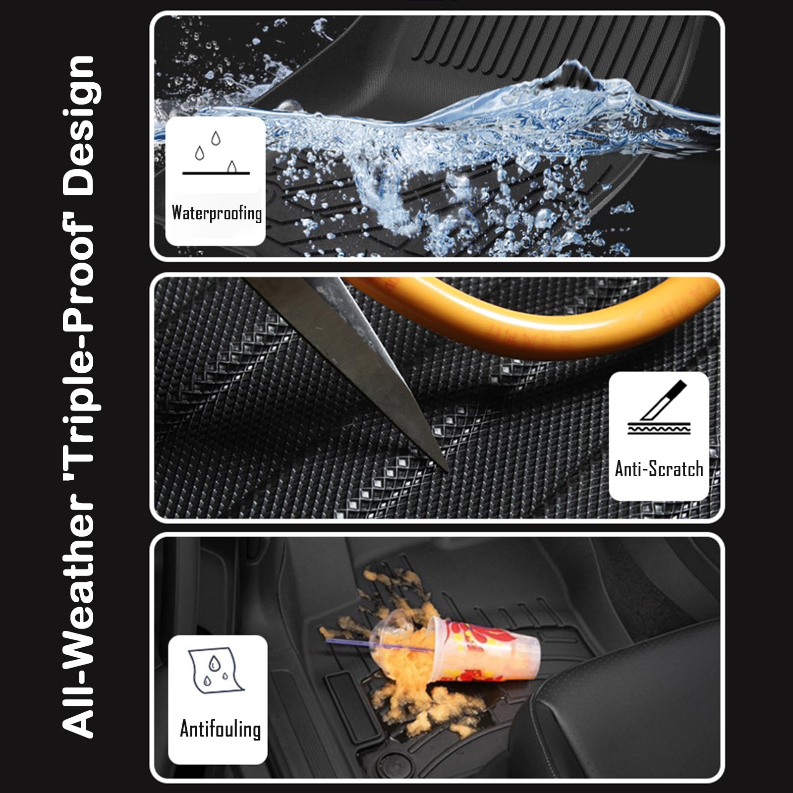 All Weather Floor Mats for 2016-2019 Chevy Cruze No Fit 2016 Cruze Limited Chevy Cruze Floor Mats 1st — view 5