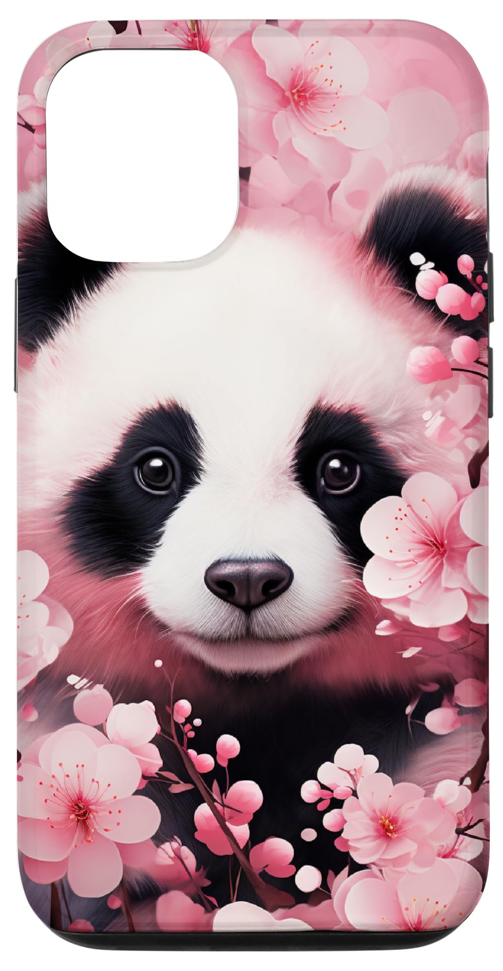 Cute Pink Japanese Cherry Blossom Panda Aesthetic Case for iPhone 12/12 Pro
