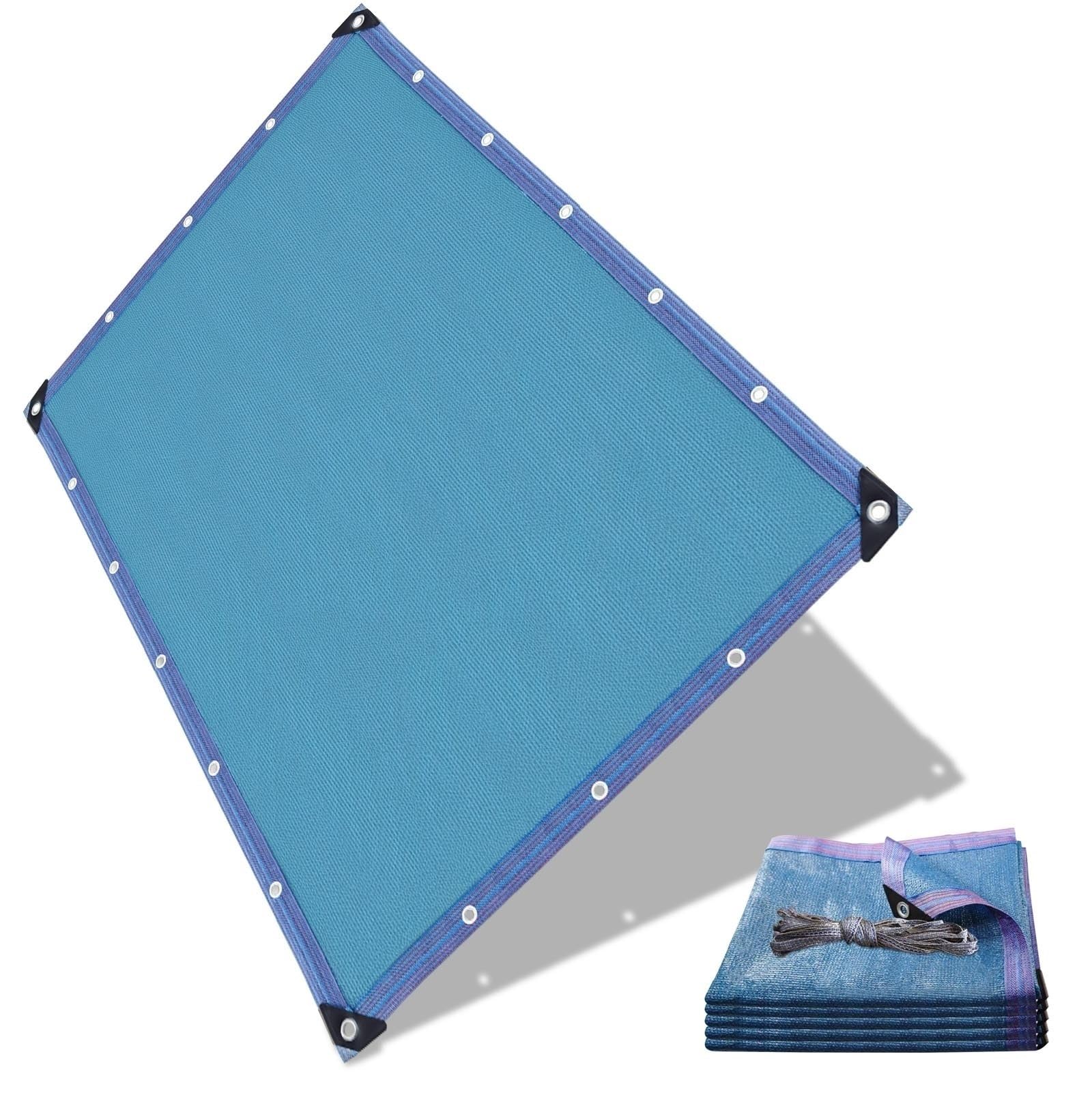 Bâches en maille robuste bleu en tissu recyclé de 1,8x1,6 à 5,9x7,9 m