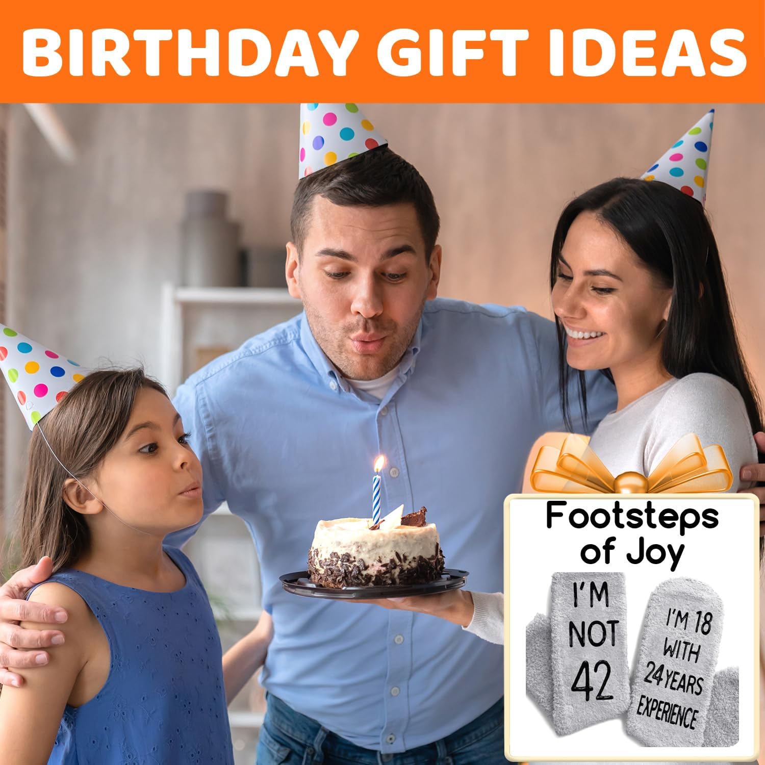 HAPPYPOP Birthday Gift Ideas for Men - Socks for 45 50 Year Olds, Unique Bday Gifts for Him - Image 3