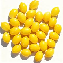 Fake Lemons for Home Kitchen Table Fruit Bowl Decoration, 3.15", Yellow, 30 Pack