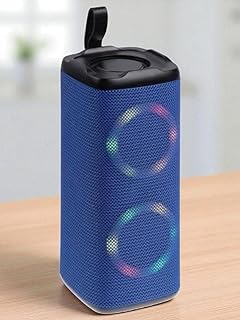 مكبر صوت بلوتوث لاسلكي محمول LM-882 باضاءة RGB للالعاب يدعم USB وMicro SD وراديو اف ام وصوت AUX واضاءة RGB ديناميكية مدمجة - ازرق