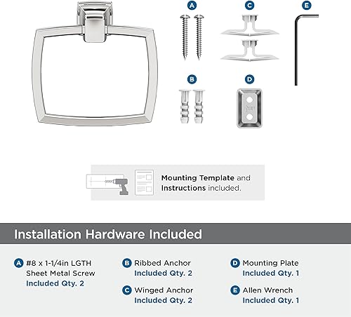 Vista 170 de Amerock BH36034CZ Toallero de bronce champán Toallero de 24 pulgadas (24.016 in) Revitalize Toallero de baño Accesorios de baño