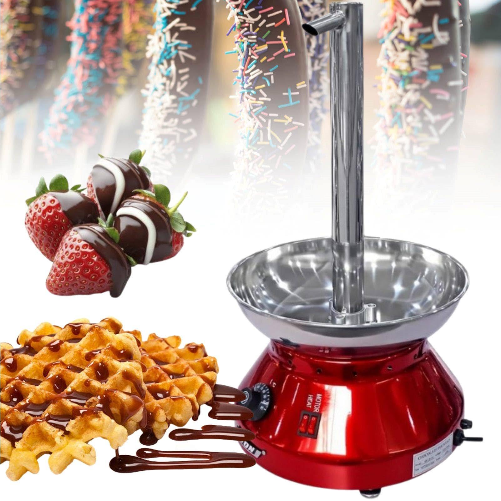 MhWrughts Electric Chocolate Melting Fountain Machine, Faucet Style Chocolate Fondue Warmer with Adjustable Temperature and Detachable Design for Home & Party Use