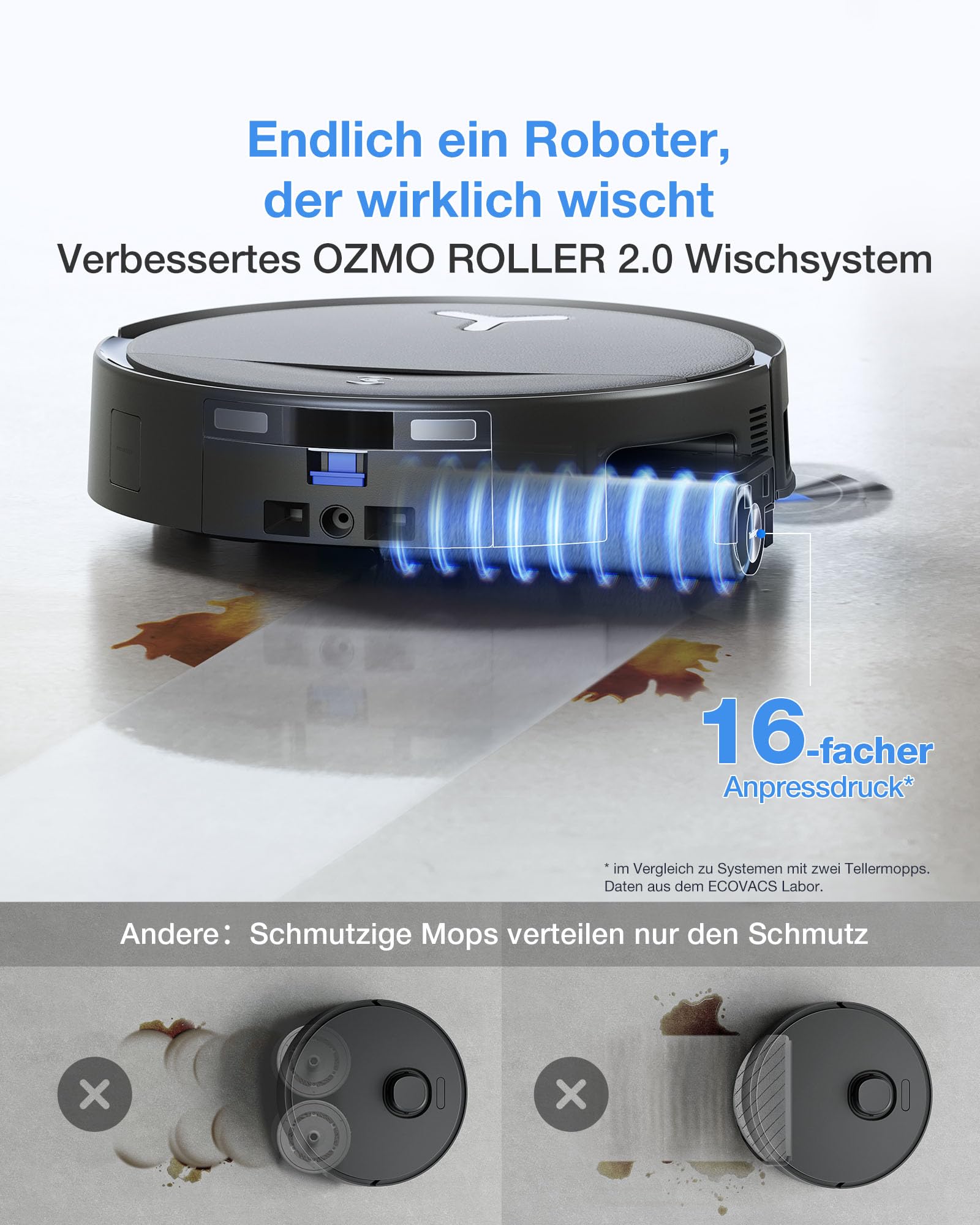 Ecovacs T80S Omni Saugroboter mit Wischfunktion 24.800 Pa – Bild 3