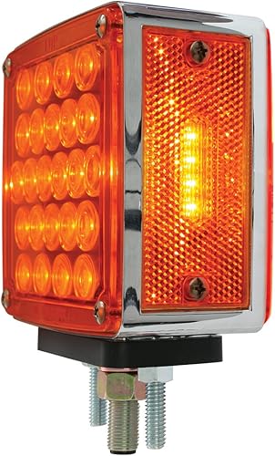 Miniatura 3 de GG Grand General 77620 Ámbar/Ámbar 4.5 pulgadas cuadrado de doble cara LED luz de pedestal (para camión/SUV/RV/vehículo/remolque)