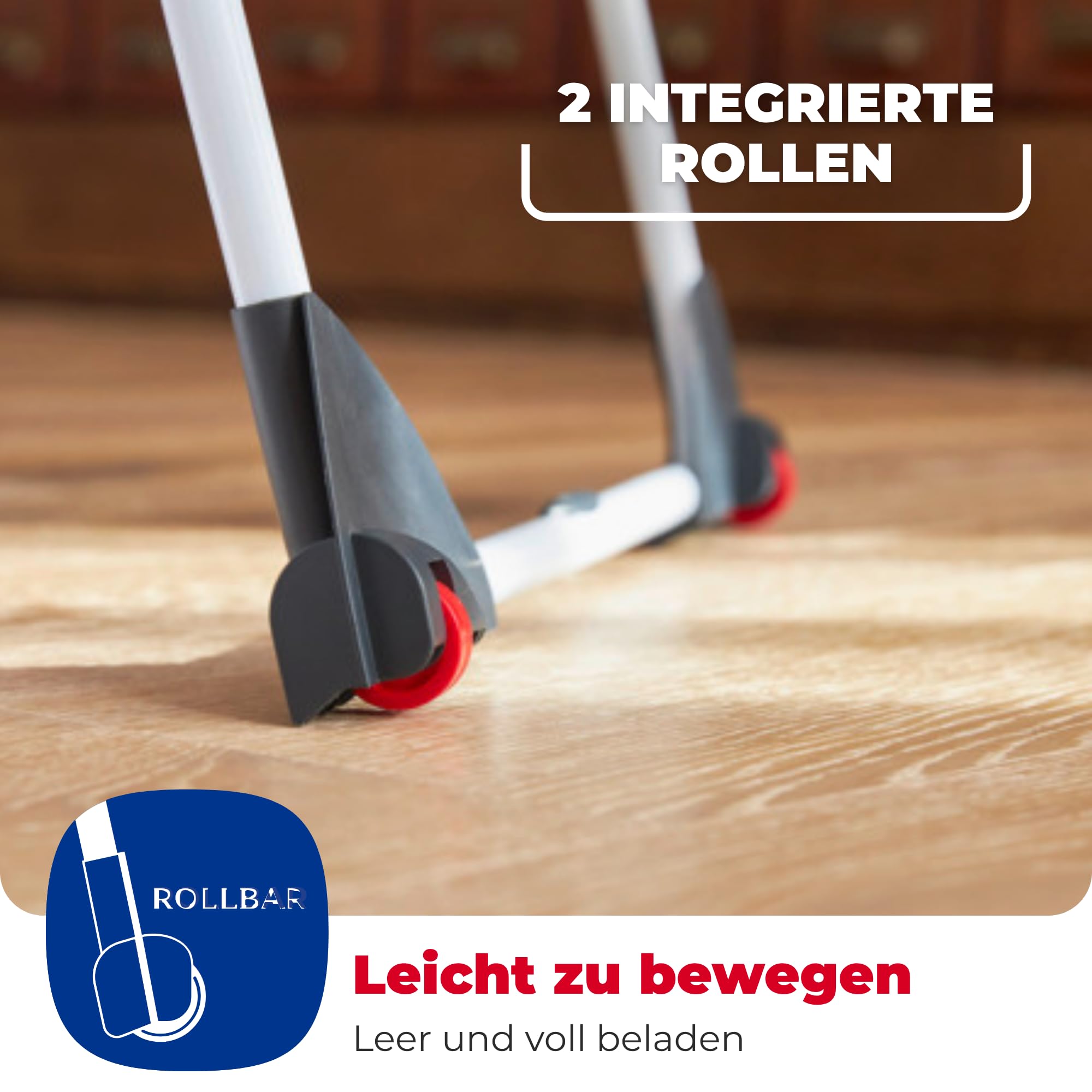 Vileda Infinity Flex Plus Wäscheständer | Ausziehbarer & Stabiler Flügeltrockner mit 30m XXL-Leinen - Für Innen- & Außenbereich, platzsparend & klappbar, 2m Länge, Hohe Flügel | Comfort-Pack