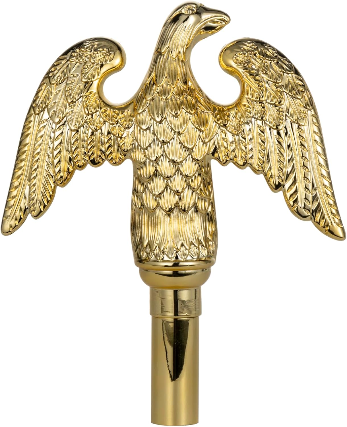 FRF FLAG Gold Perched Eagle for Decorating Indoor Flagpoles, Made of Zinc Alloy That is Unbreakable, Eagle Flag Pole Topper, for 1-inch Diameter Flagpoles