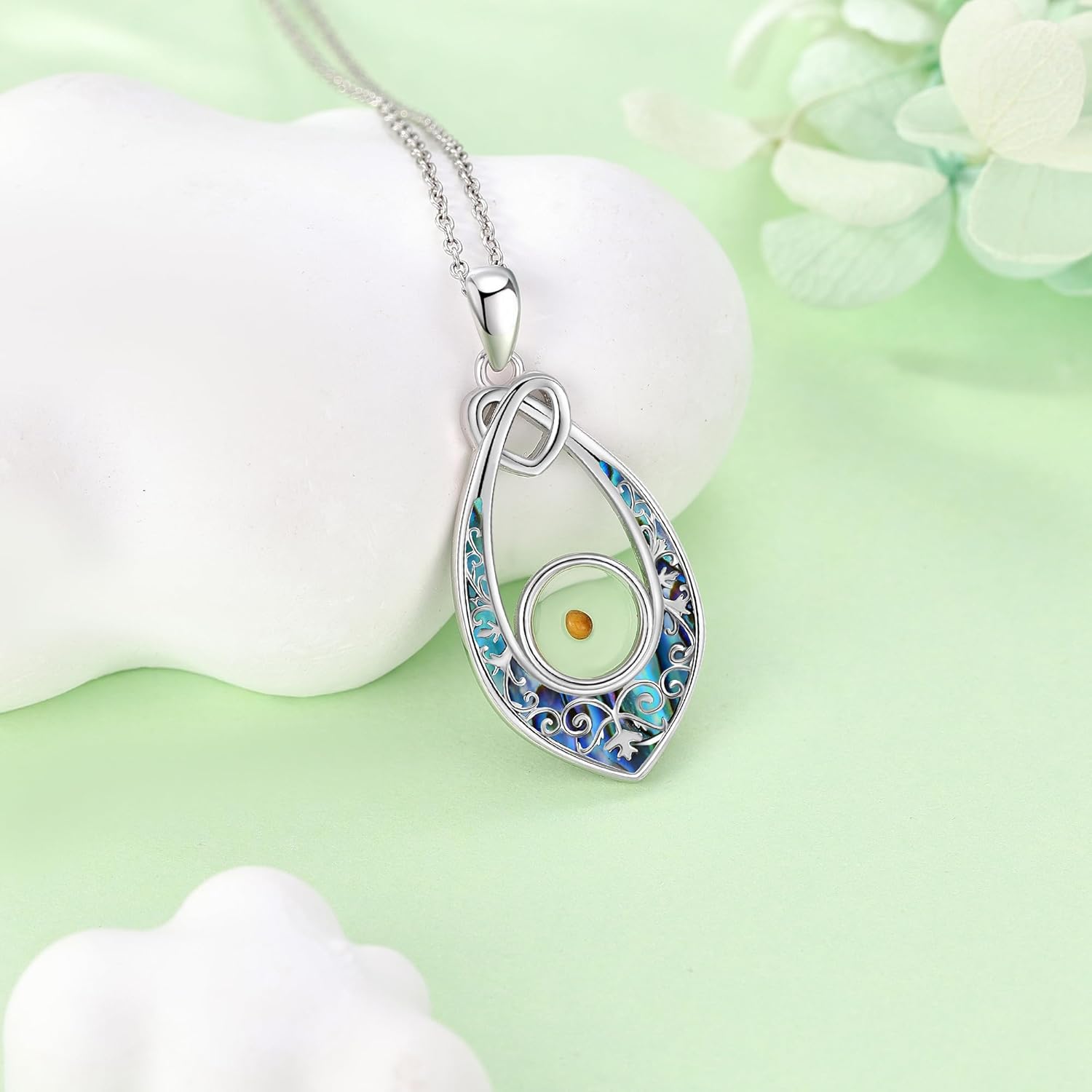 Mustard Seed Necklace Sterling Silver Mustard Seed Faith Pendant Necklace Religious Christian Jewelry Gifts for Women