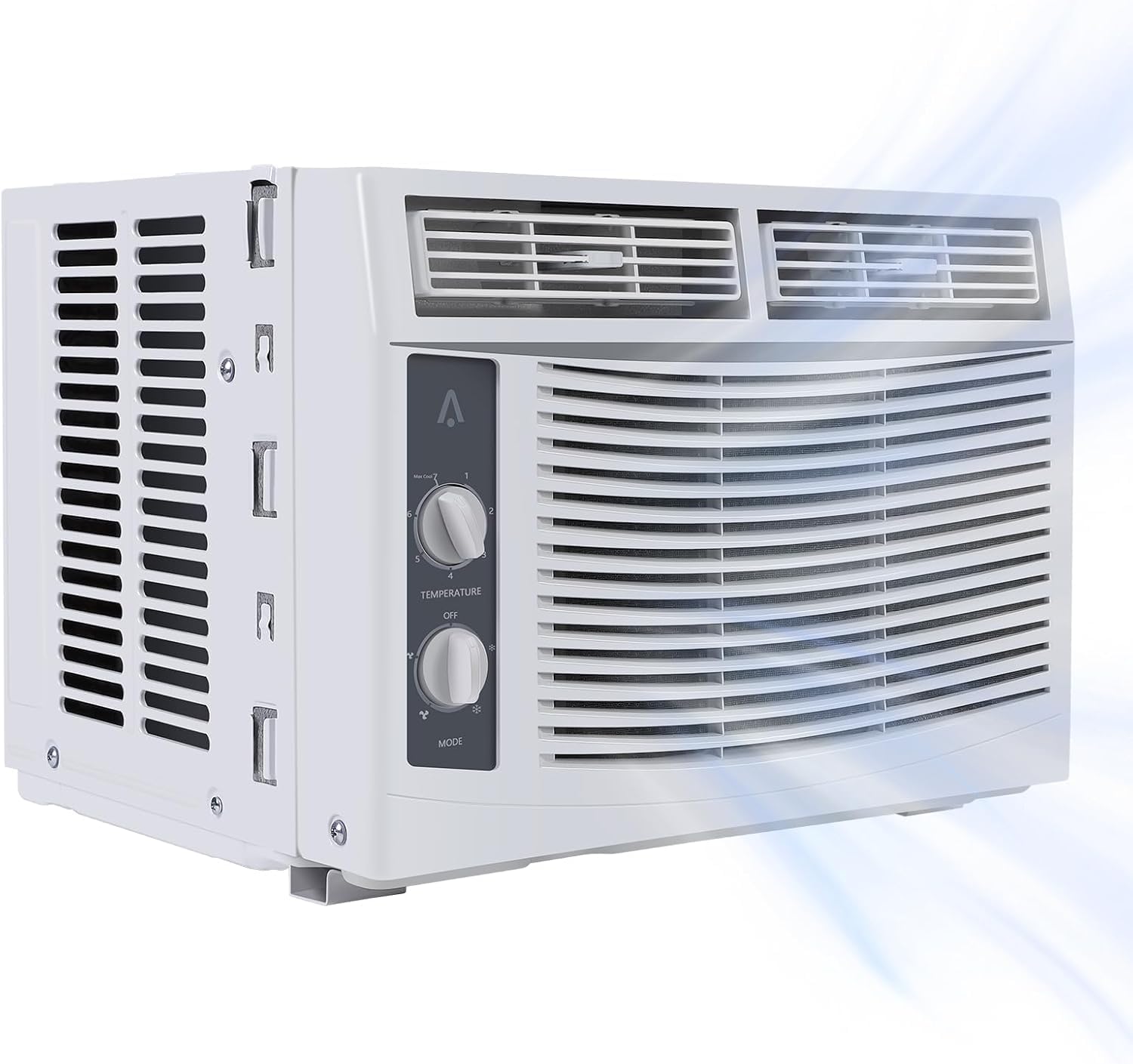 5000 BTU Window Air Conditioner with Remote, Window AC Unit for Bedroom Cools 150 Sq.Ft, Ultra Quiet, Energy Efficient Cooling for Bedrooms, Offices & Dorms (Easy Install) White