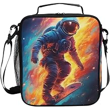 Kids Lunch Box Astronaut Space Cooler Insulated for Boys and Girls, Lunch Bag with Shoulder Strap for School, Picnic Meal 20850384