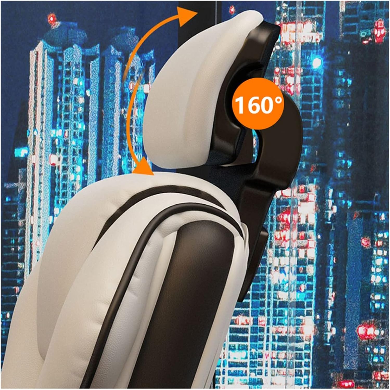 Adjustable Office Computer Chair with Armrest Ergonomic Gamer Chair with Lumbar Pillow and Footrest High Back Game Chair