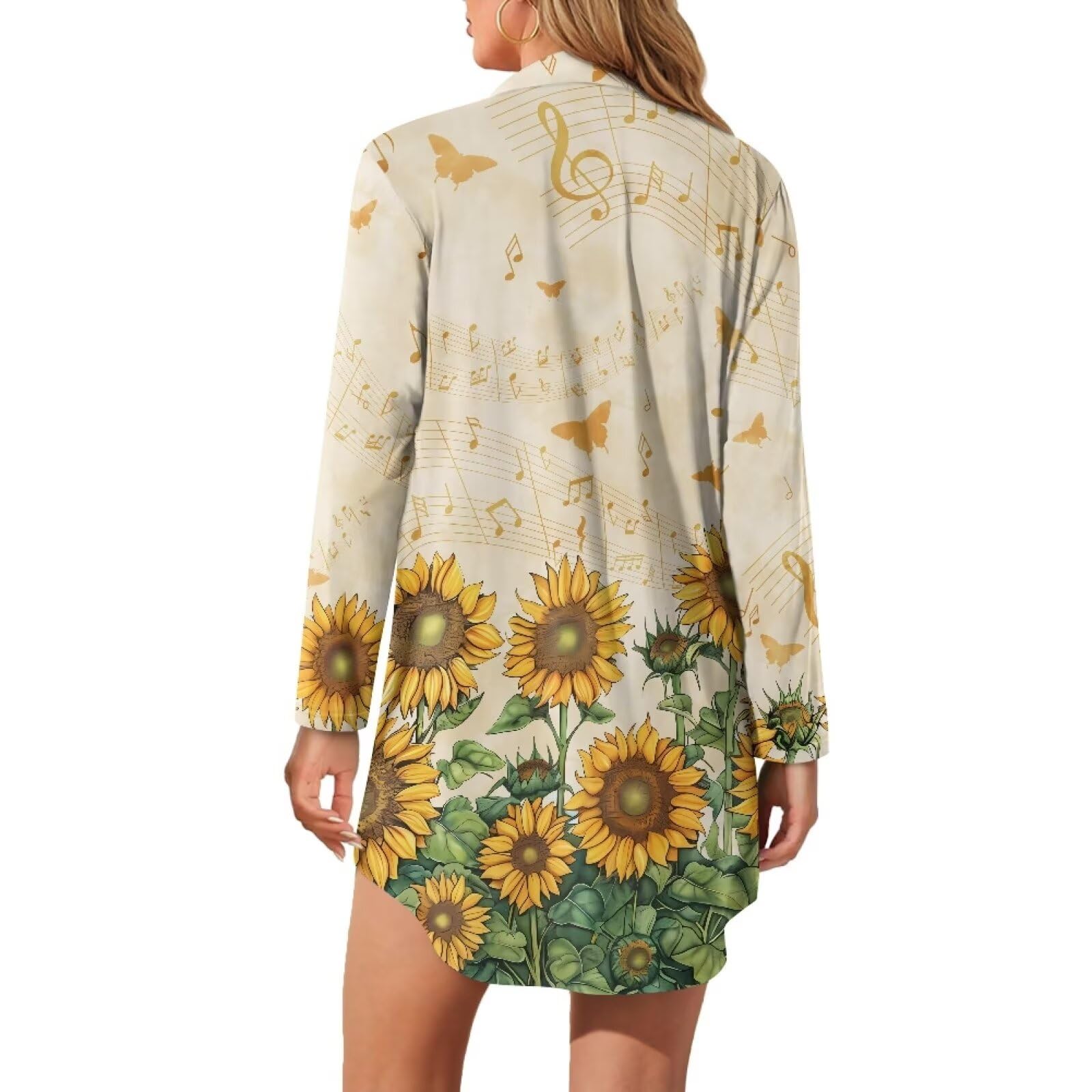 Camicie da notte da donna a maniche lunghe camicia da notte morbido abito da casa premaman pigiama abito loungewear S-XXL