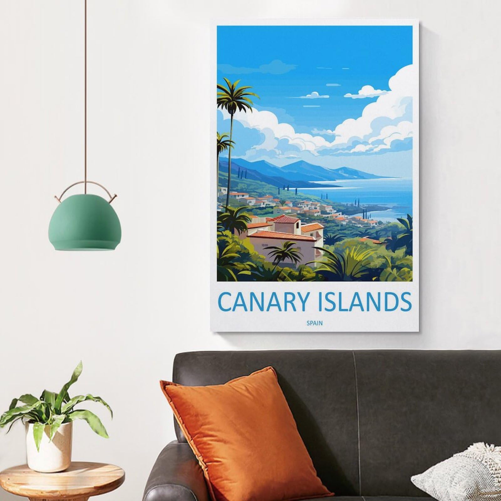 Amazon.com: ZJLAMZ Canary Islands Travel Print Canary Islands