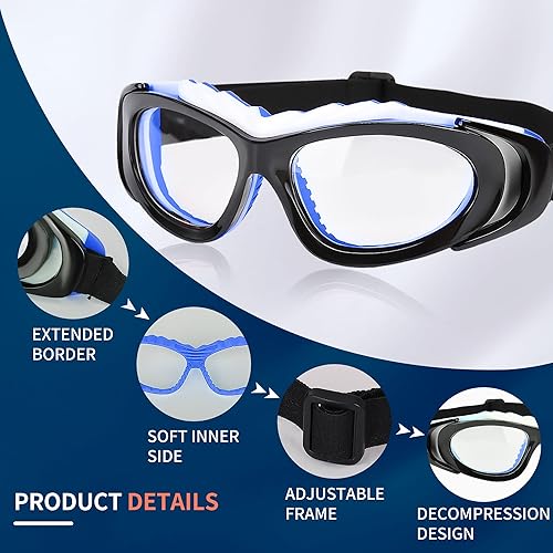 Miniatura 3 de Anteojos deportivos para hombres y mujeres, para baloncesto, fútbol, deportes, antiniebla, choque, colisión, gafas de uso