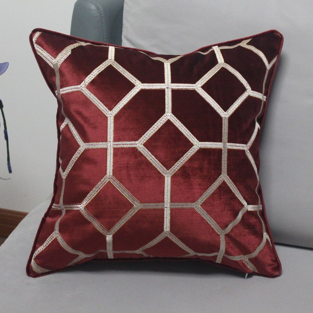 Coussins pour tête de lit en lin 45x45cm au style Plaid de bande scandinave