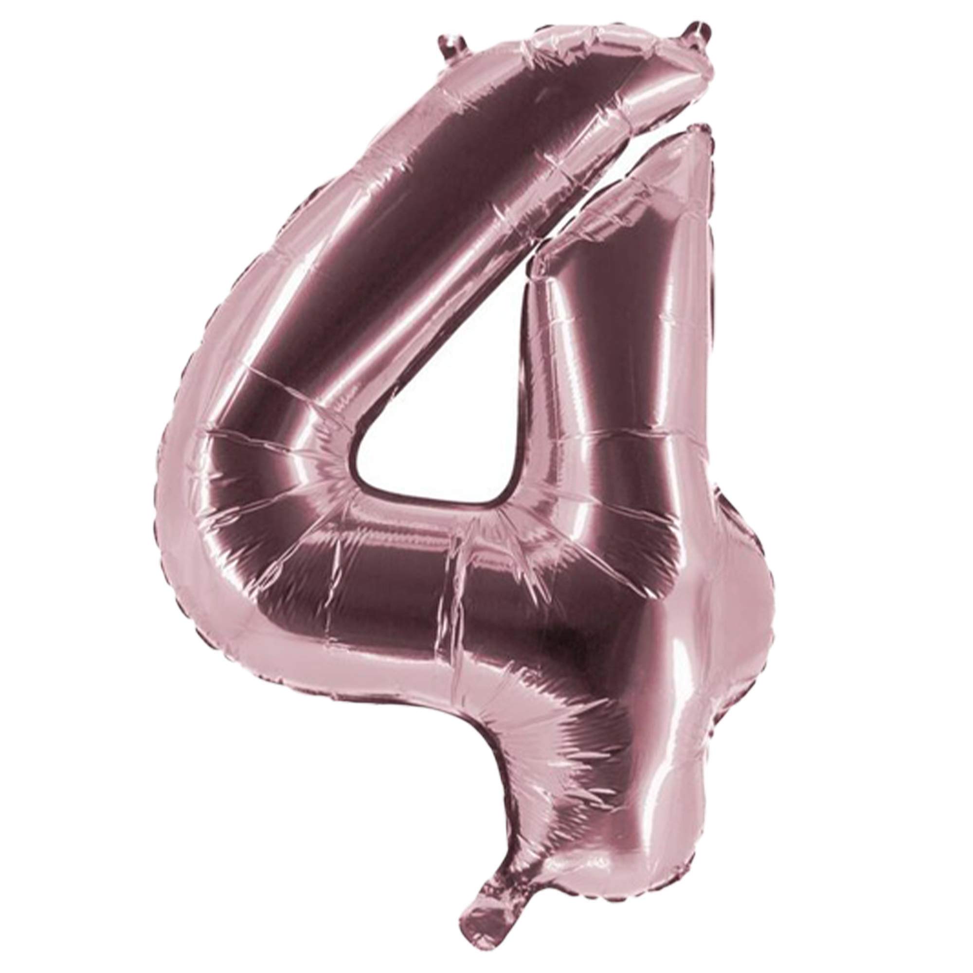 Party Factory XXL Folienballon Zahl 4 – 100 Cm, Rosegold, Für Geburtstag, Abi, Jubiläum