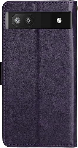 Miniatura 4 de Funda tipo cartera diseñada para Google Pixel 6A, diseño de flores de mariposa pintada para mujer, funda con función atril y soporte para tarjetas