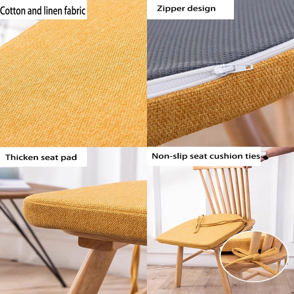 Ergonomiczna poduszka do siedzenia 35 x 38 x 8 cm do domu i kuchni – wszechstronna poduszka do użytku wewnątrz / na zewnątrz, rozmiary, idealna do jadalni i biura