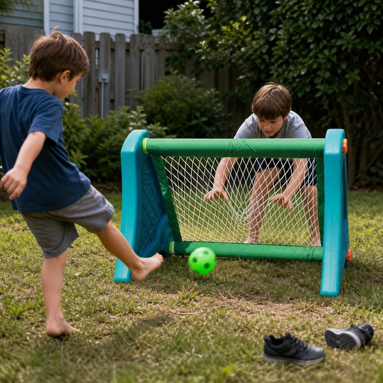 Mini Portería Fútbol Portátil para Niños, Juego Infantil Plástico para Interior y Exterior, para el Juego