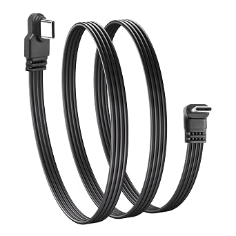 90 Degree USB Type C 2.0 Flat Cable Right Angle Type C Charging Cord 480Mbps Data Transfer,Short USB C to USbC Extension Cable,for USB-C Hub, Laptop, Tablet, Phone 50cm/1.6ft