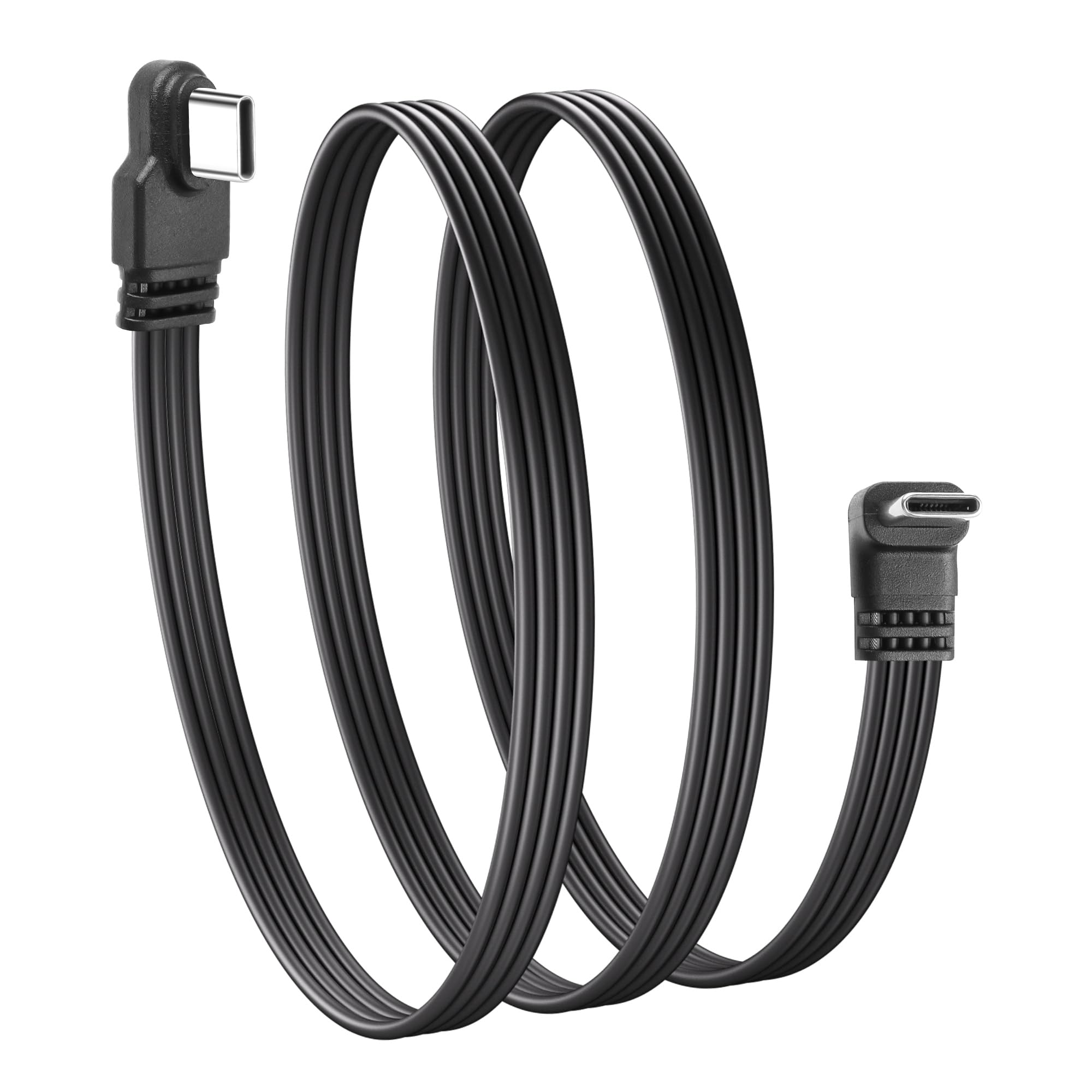 Cavo USB Type-C Piatto Con Connettore A 90 Gradi, Angolo Retto, 50cm/1.6ft, Ricarica 5V/2A E Trasferimento Dati 480Mbps, Per Laptop, Tablet, Smartphone