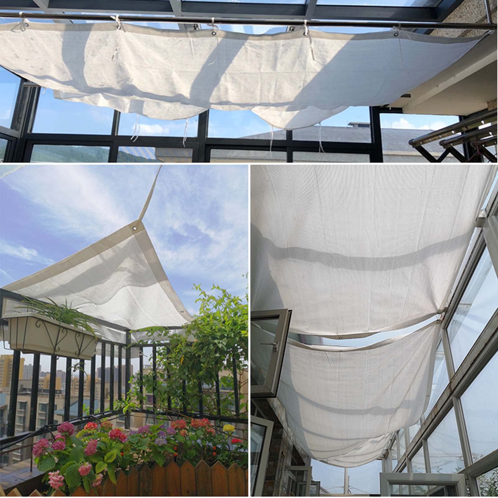 Rete parasole per giardino, serre e aiuole, protezione UV 80%, 4 x 9 m, con occhielli per piante e fiori
