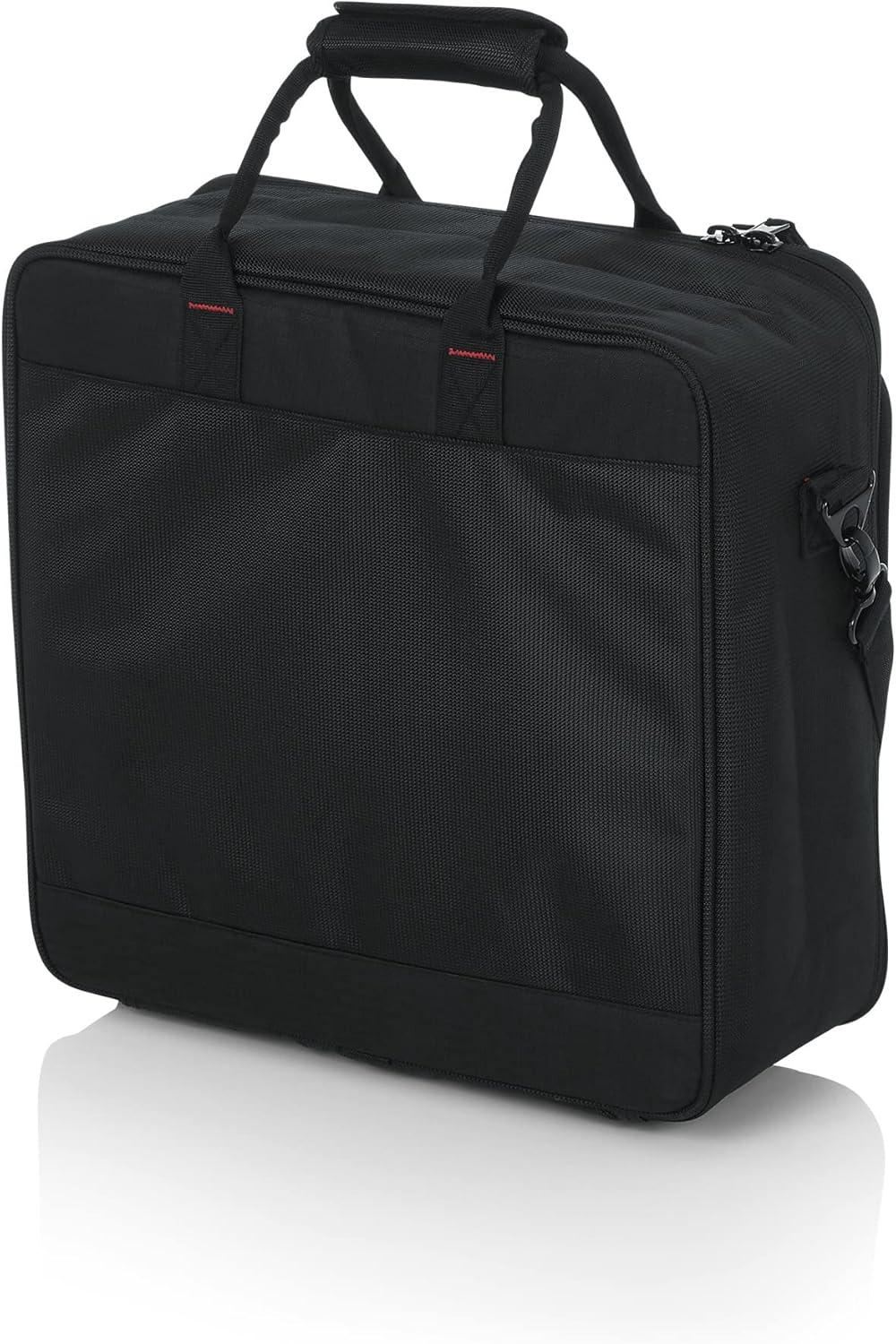 Gator Cases G-MIXERBAG-1515 Padded Nylon Mixer/Gear Carry Bag with Removable Strap, 15 IN X 15 IN X 5.5 IN - Bundle with 10ft Instrument Cable and Austin Bazaar Polishing Cloth