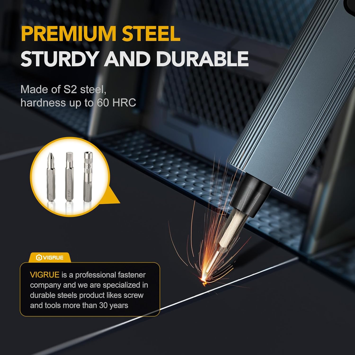 VIGRUE Precision Screwdriver Set, Mini Electric Screwdriver with 140 Magnetic Precision Bits, Professional 650mAh 3 Torque Settings for Laptop Camera Watch Drones Repair, USB Charging (JM-02)