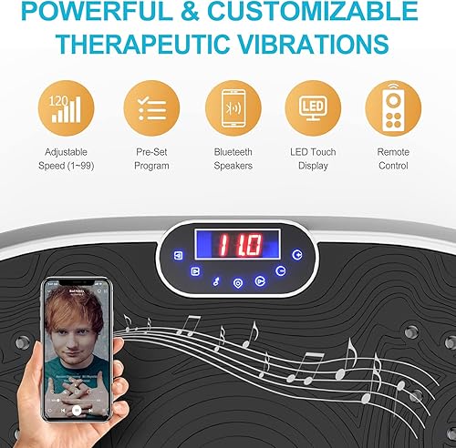 Miniatura 4 de AXV Vibration Plate Exercise Machine Whole Body Workout Power Vibrate Fitness Platform Vibrating Machine Exercise Board for Weight Loss Shaping