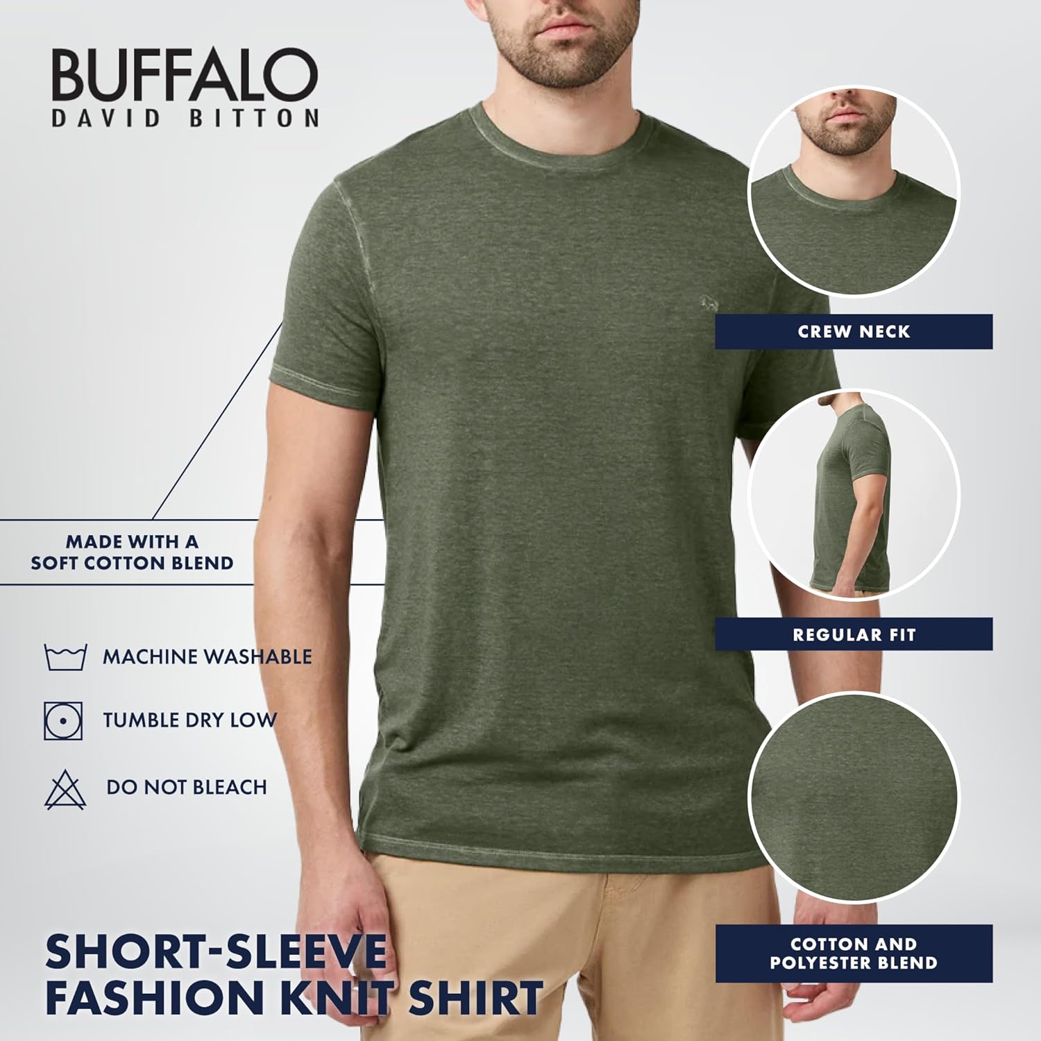 Buffalo David Bitton Mens Short Sleeve Fashion Knit - Image 4