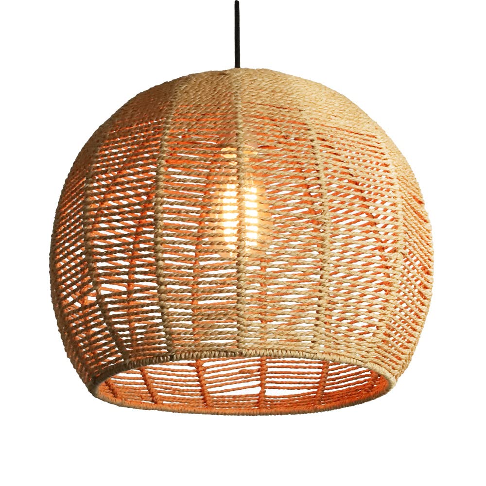 Lustres rustiques tissés en chanvre naturel et luminaires de cuisine durables