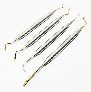 Sinus Lift Instruments Gold Plated Tips Set of 4 for Implant Dentistry