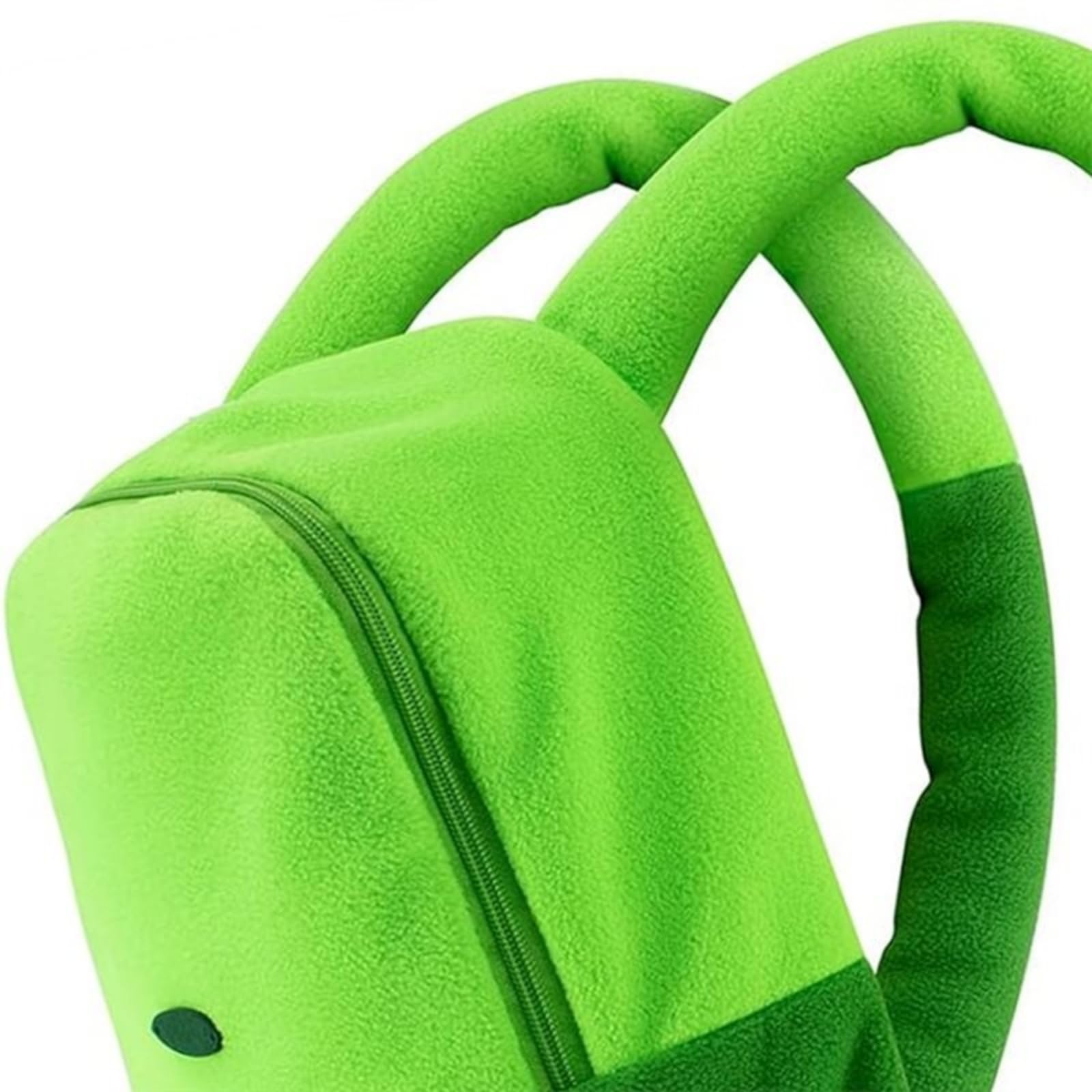 Mochila escolar Anime Verde Peluche Zaino, Cartone Animato Cosplay Accessorio Borsa Unisex Zaino Morbido per Ogni Giorno Indossare Eventi Festa A Tema-Green