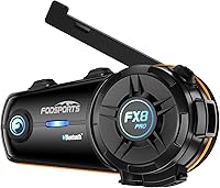 Vista 10 de Fodsports Intercomunicador Bluetooth para motocicleta, uso compartido de música, M1S Pro 6,561.7 ft 10 Riders Group Casco Sistema de Comunicación