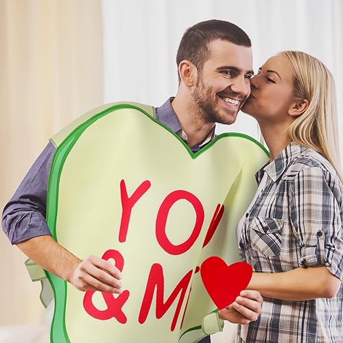 Miniatura 4 de Shinymoon Disfraz de corazón de conversación para el día de San Valentín, disfraz de corazón de caramelo para adultos, fiesta de San Valentín