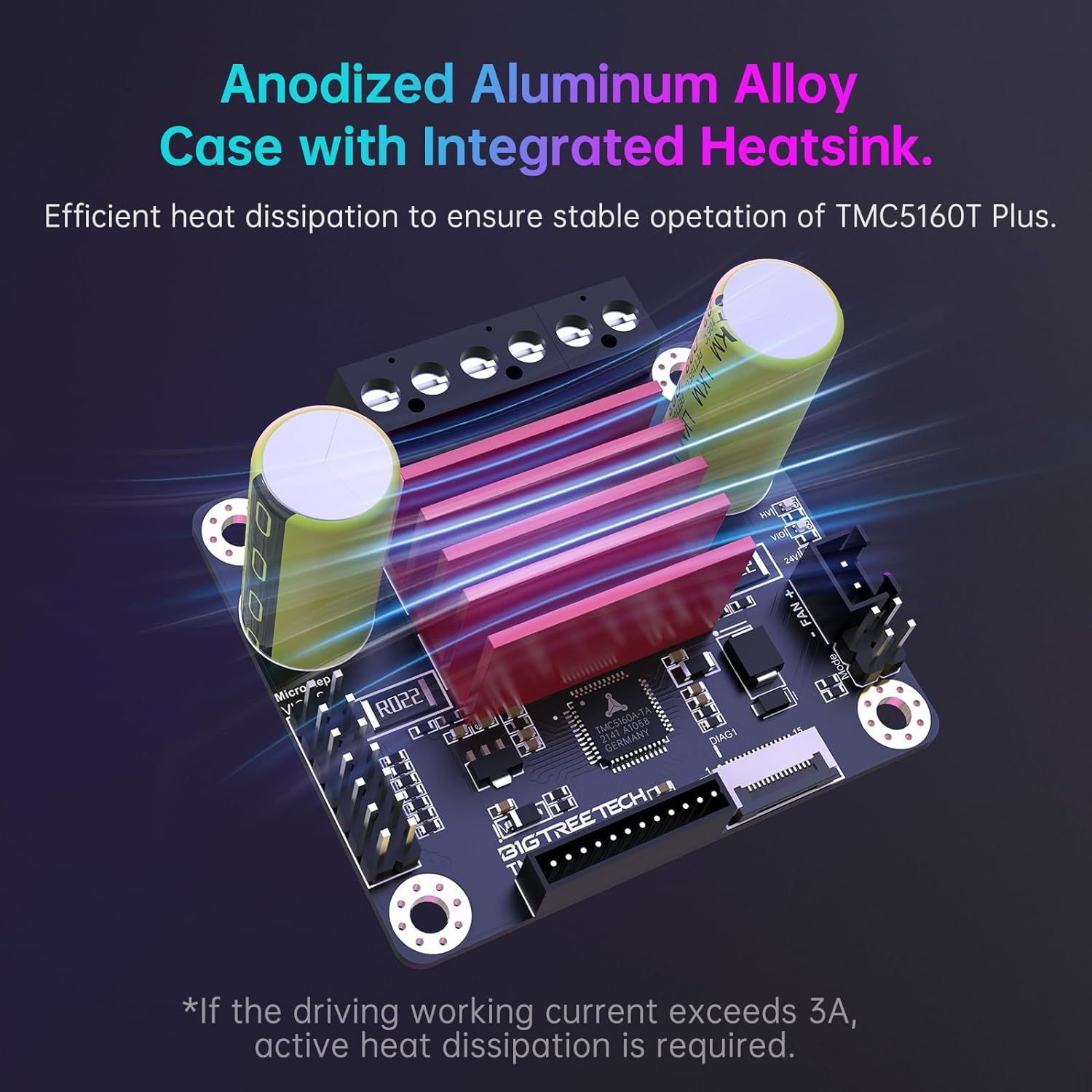 BIGTREETECH TMC5160T Plus V1.0 Driver motore passo-passo 8V-60V StepStick SPI pressione silenziosa ad alta velocità per Marlin/Klipper/RRF Firmware Manta M8P V2.0/V1.0, Octopus Pro scheda di controllo